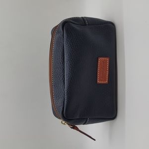 Dooney & Bourke Pebbled Leather Navy Blue Cosmetic Bag
